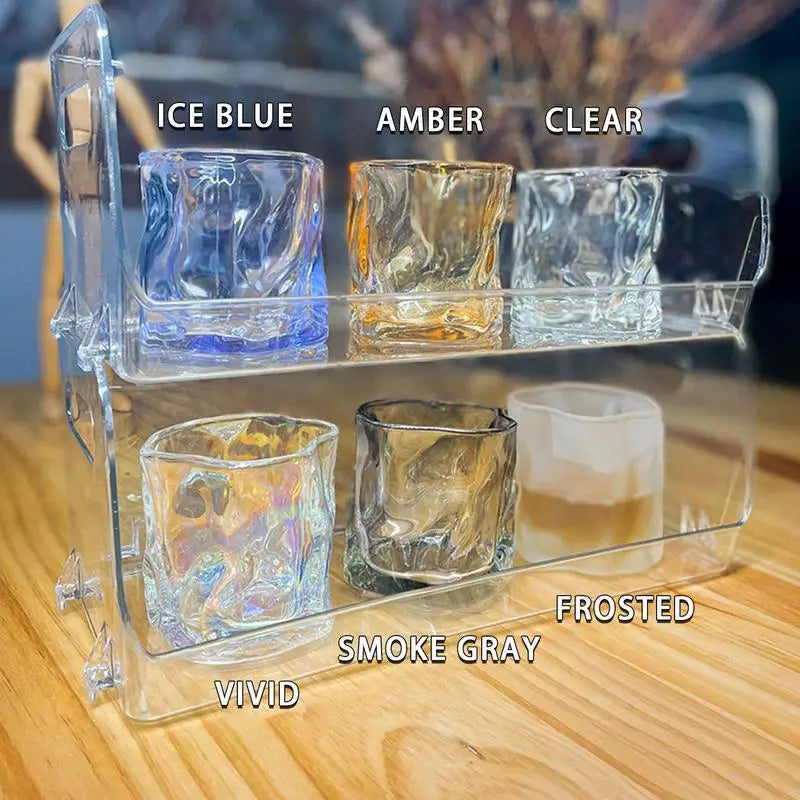 6pcs Irregular Whiskey Glasses Set