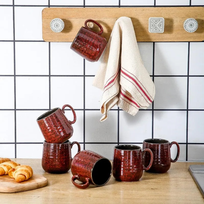 Ceramic Coffee Mugs Set of 6