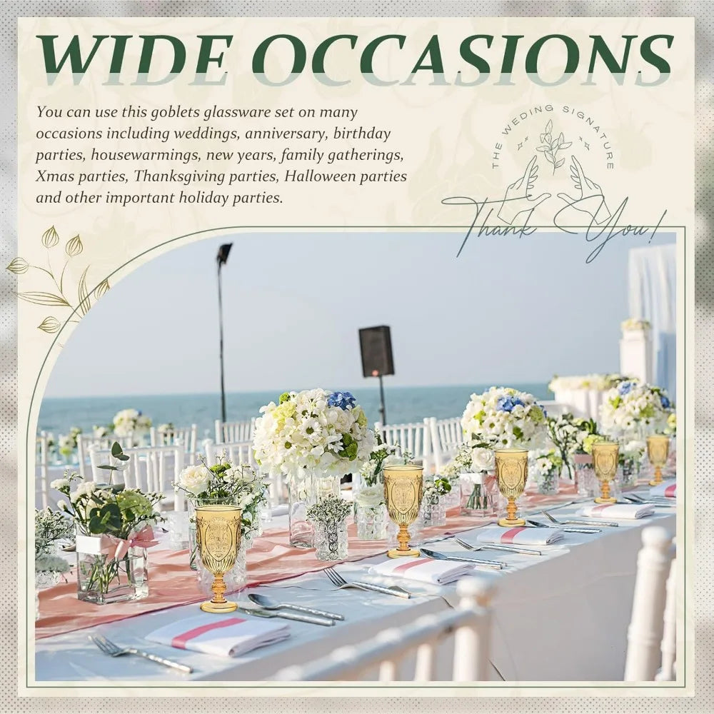 7.5oz Plastic Wine Glasses Set of 48 - Amber