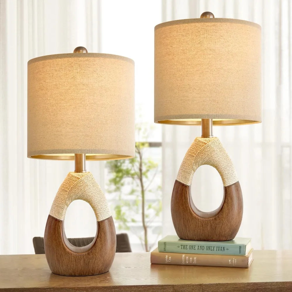 Set of 2 19” Boho Table Lamps