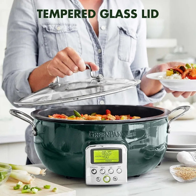 GreenPan Elite Essential Smart Electric 6QT Skillet Pot