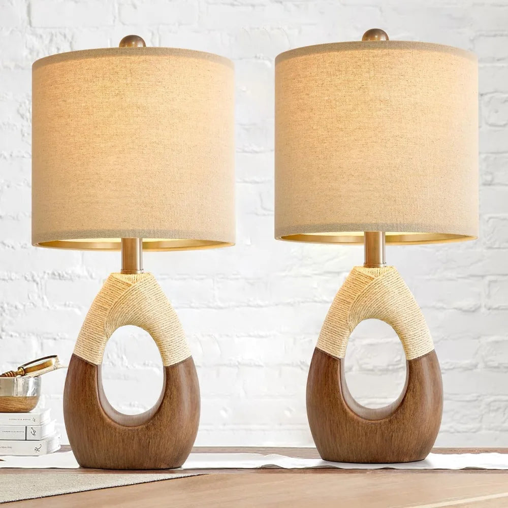 Set of 2 19” Boho Table Lamps