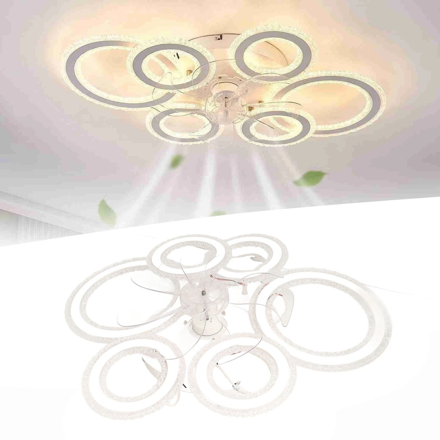 Unique Simple Nordic Flush Mount Ceiling Fan Light
