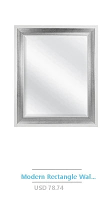 2 piece Crystal Crush Diamond Wall Mirrors Set - 11”x15”