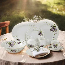 Royal Rose Floral 45-Piece Dinnerware Set