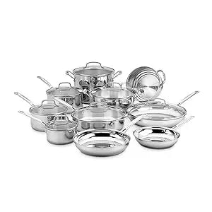 Chef's Classic Steel Collection 17-Piece Cookware Set