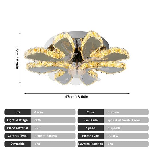 Remote Control Luminaire Chandelier Ceiling Fan