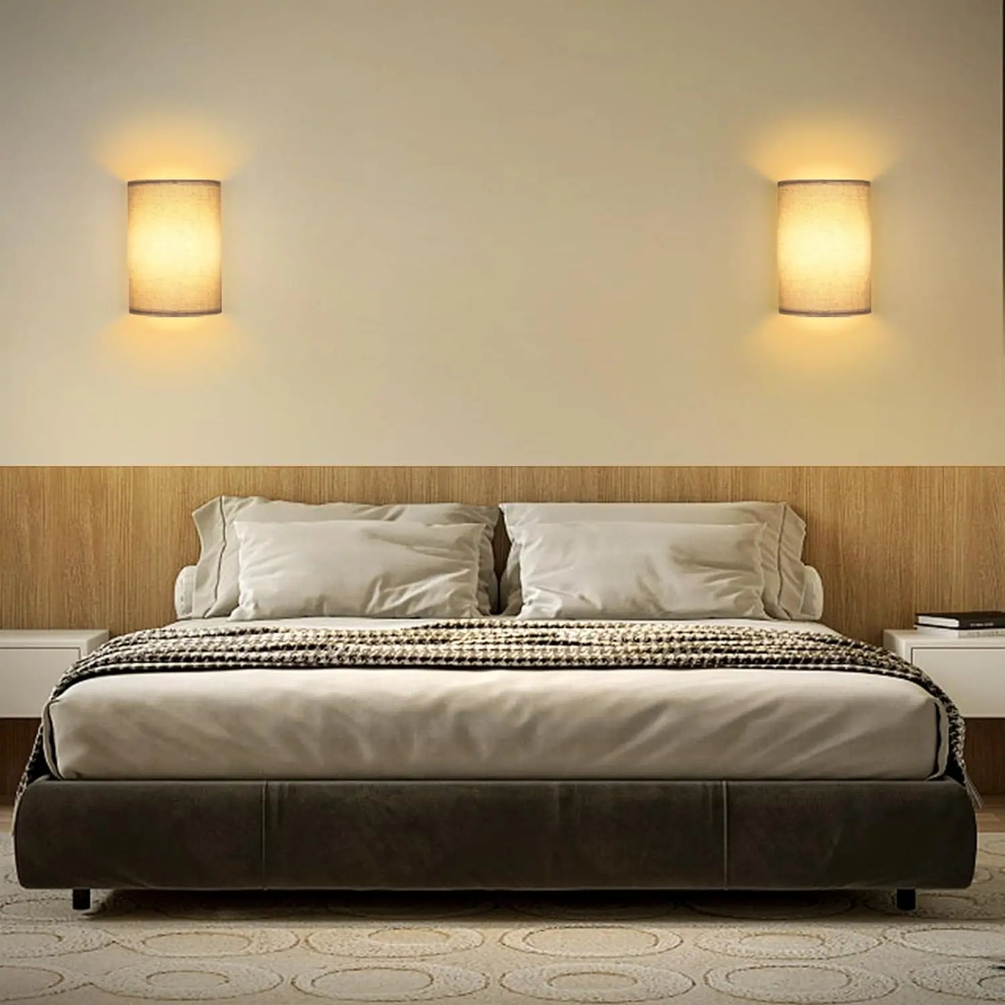 Set of 2 Rechargeable Battery Operated Wall Sconces with Remote