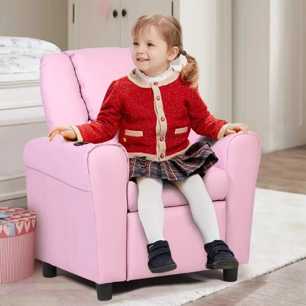 Comfort Corner Kids Recliner Chair with Cup Holder