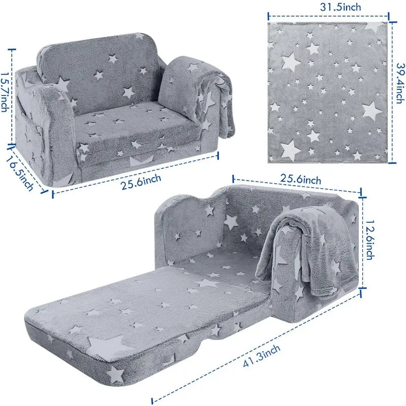 Comfy Baby Fold Out Convertible Sofa Couch