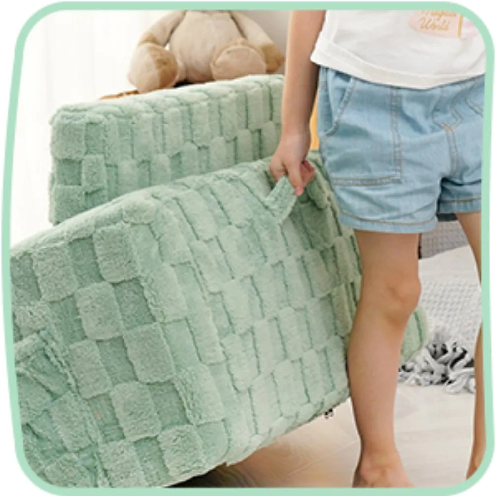 2-in-1 Flannel Fold Out Kid's Couch