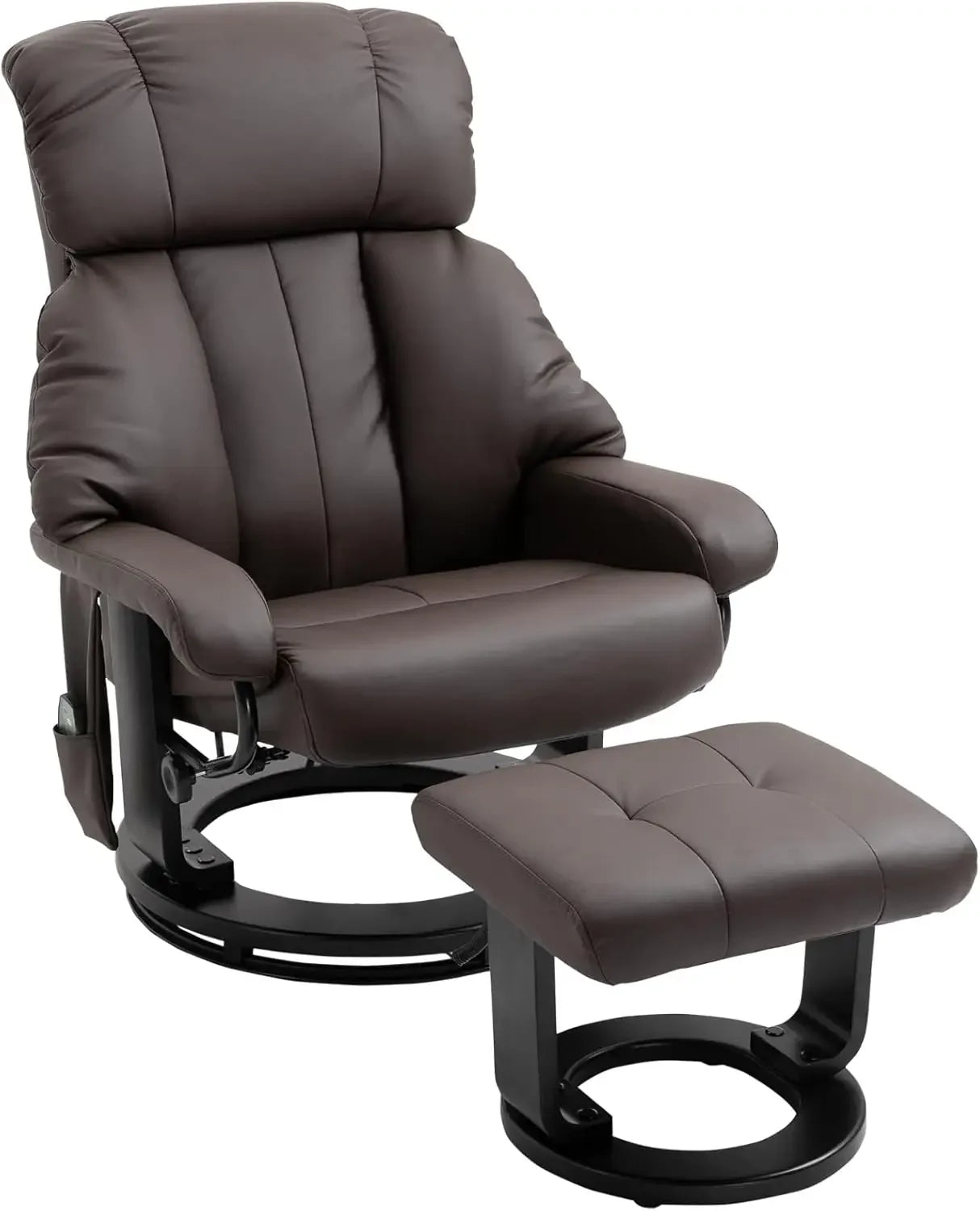 360° Swivel Massage Recliner Chair with Ottoman