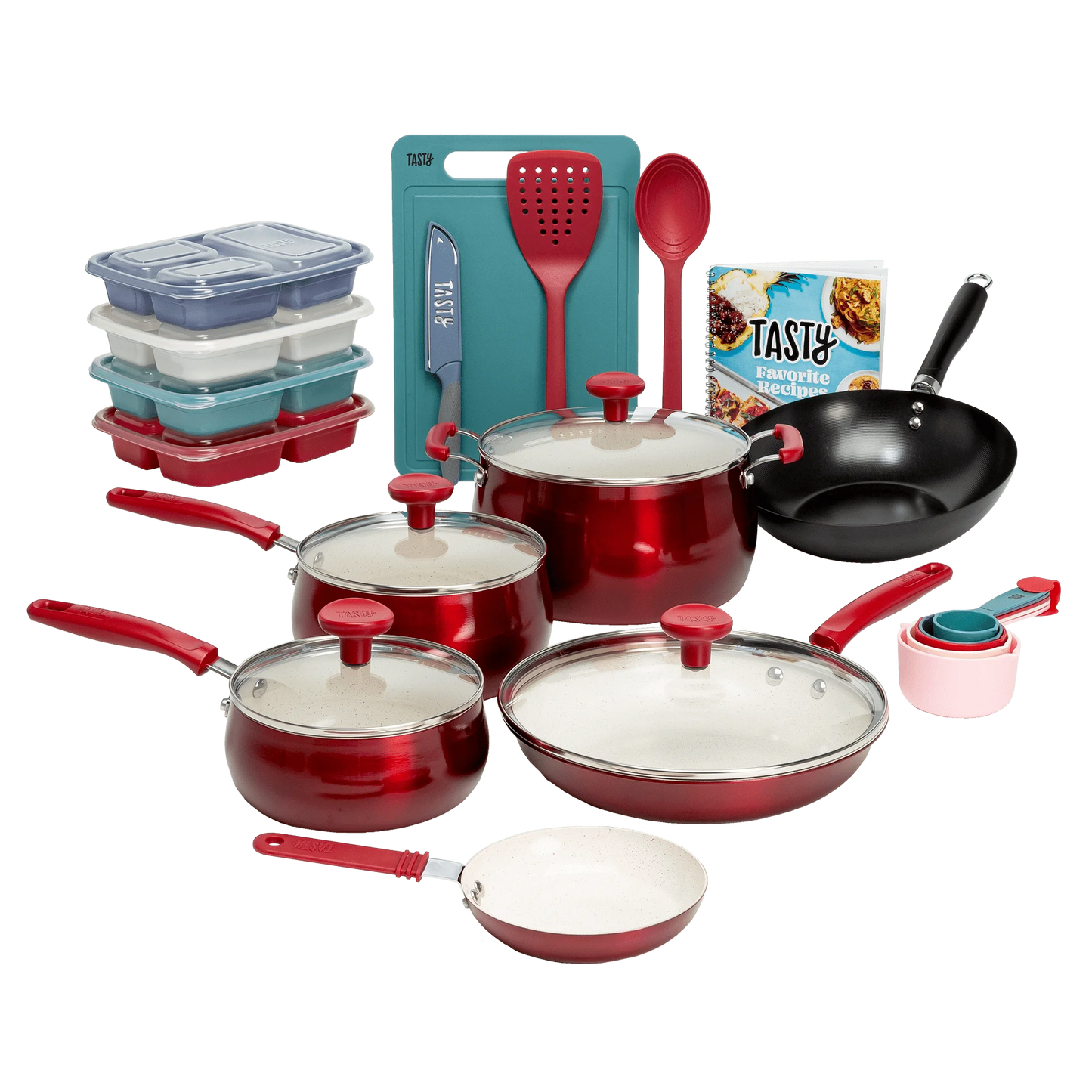 24 Piece Non Stick Aluminum Cookware Set