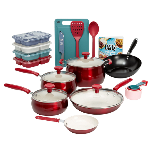 24 Piece Non Stick Aluminum Cookware Set