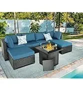 Wicker Rattan Sectional Sofa Patio Sets