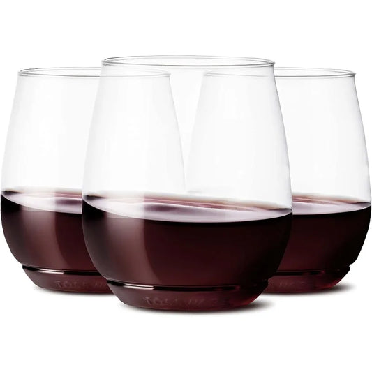 252pcs Set of 14oz Vino Recyclable, Unbreakable & Crystal Clear Plastic Wine Glasses