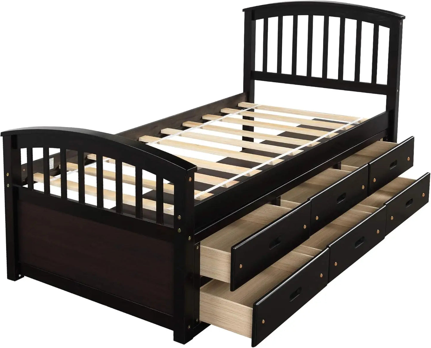 Twin Size Storage Daybed Bed Frame with 6 Drawers