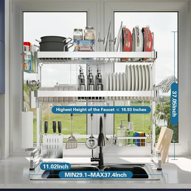 3-Tier Stainless Steel  Drying Drainer Rack