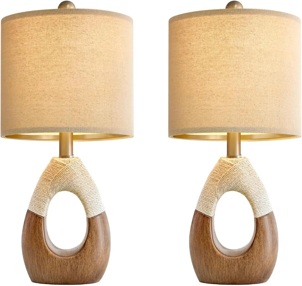 Set of 2 19” Boho Table Lamps