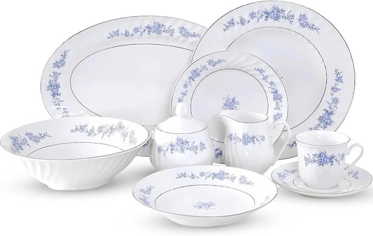 Royal Rose Floral 45-Piece Dinnerware Set