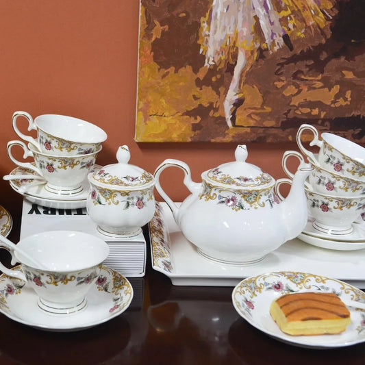 21 piece English Teacup set