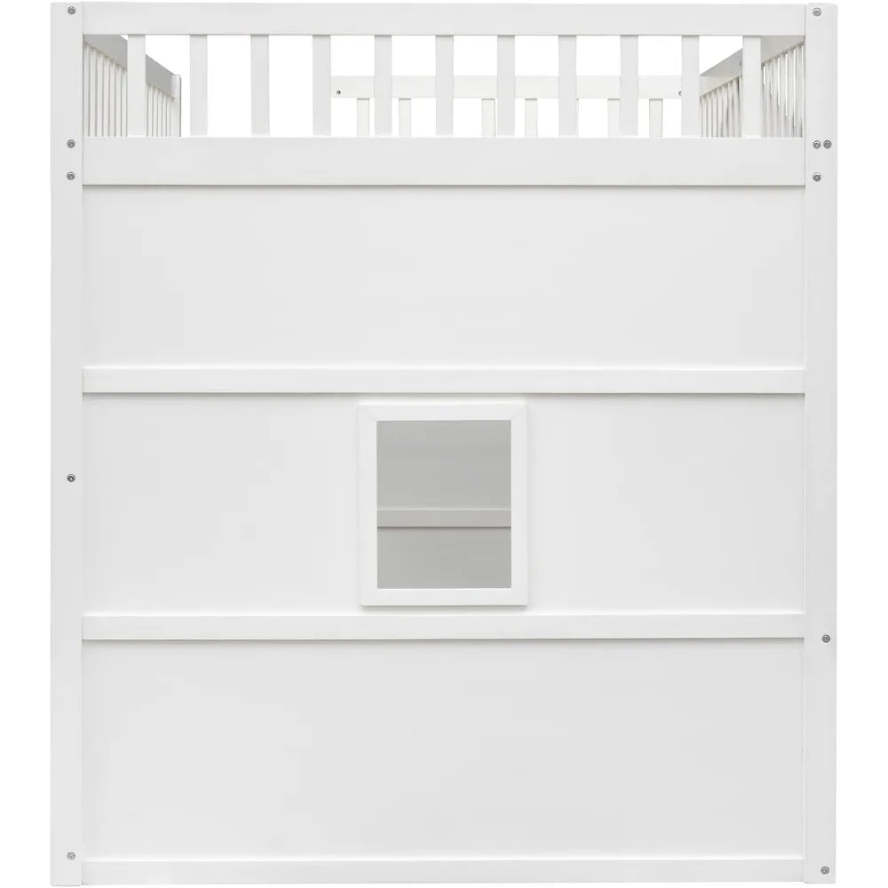 Twin Solid Wood Loft Bed Frame Playhouse