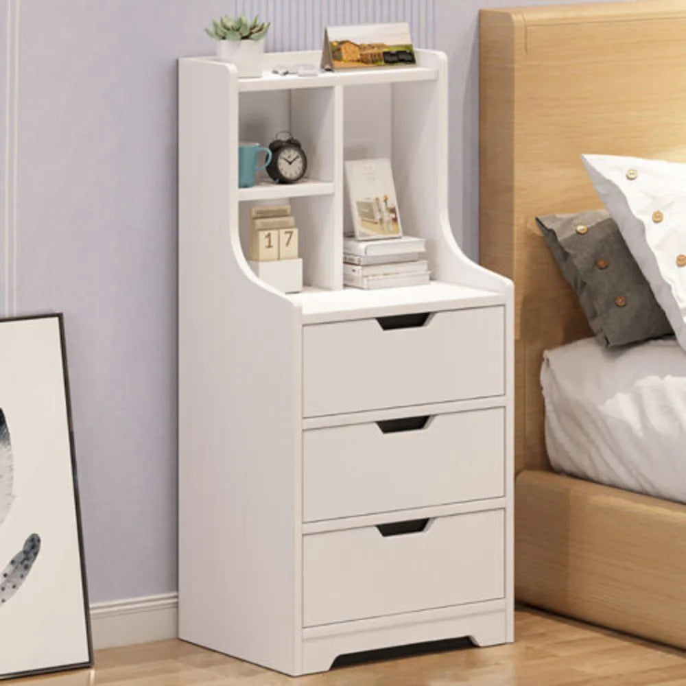 Easy Assembly Storage Nightstand with 3 Drawers