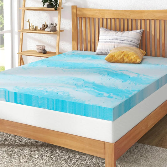 4-Inch Gel Memory Foam Mattress Topper, Size Optional