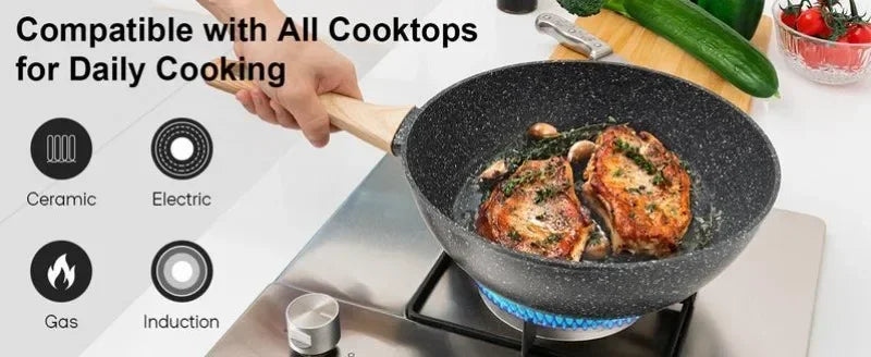 12pcs Nonstick Granite Cooking Set