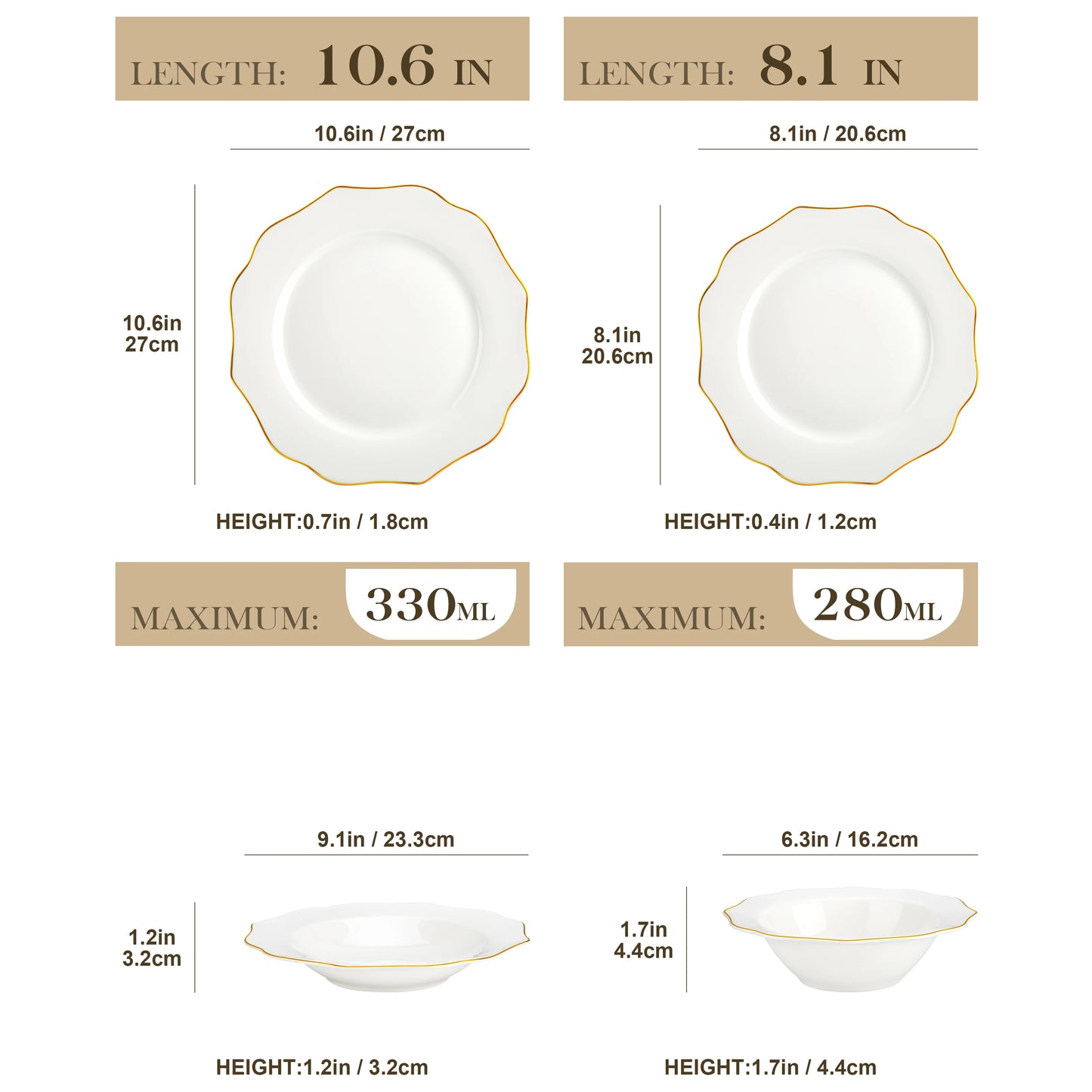 16/32-PIECE Nordic European White Porcelain Tableware Set