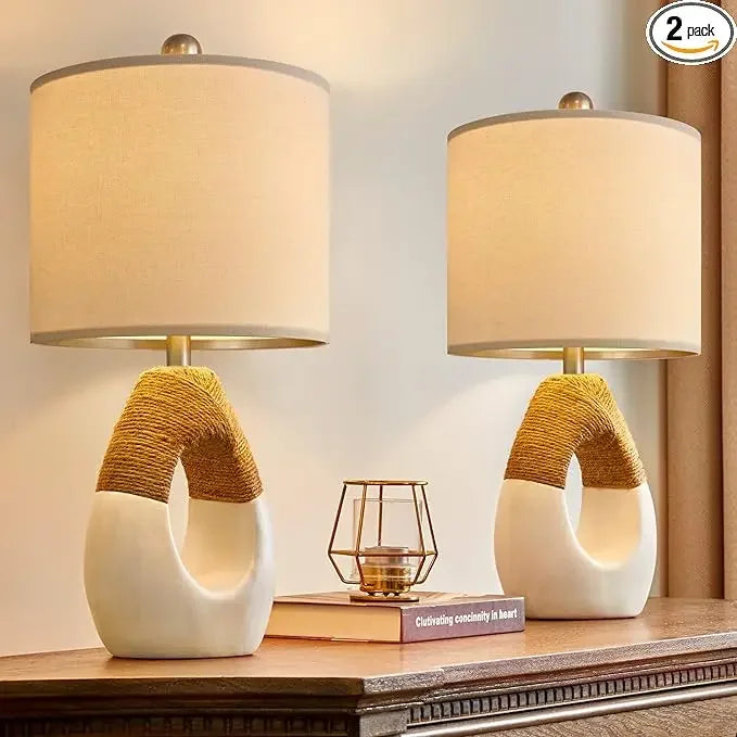 Set of 2 19” Boho Table Lamps