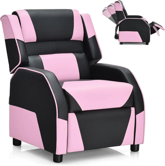 Kids/Youth Gaming Recliner Chair, Racing Style Game Sofa with Headrest and Lumbar Support