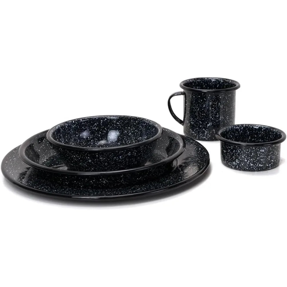 20-Piece Splattered Ceramic Tableware Set