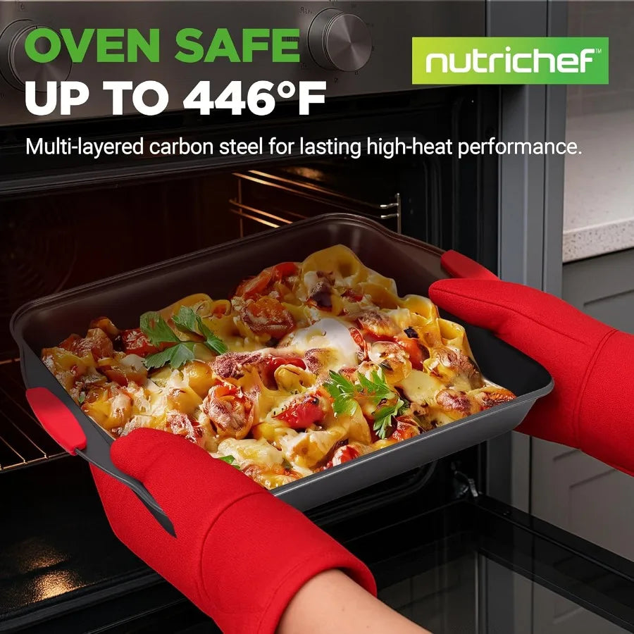 8 Piece Deluxe Non-Stick Baking Pans Set