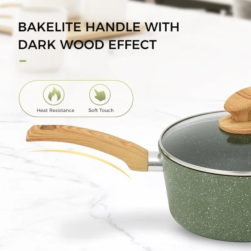 12/17-piece Granite Nonstick Cookware Sets