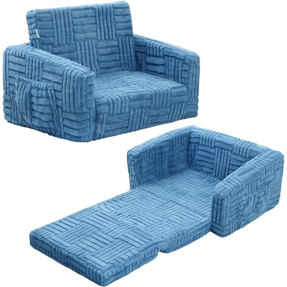 2-in-1 Flannel Fold Out Kid's Couch