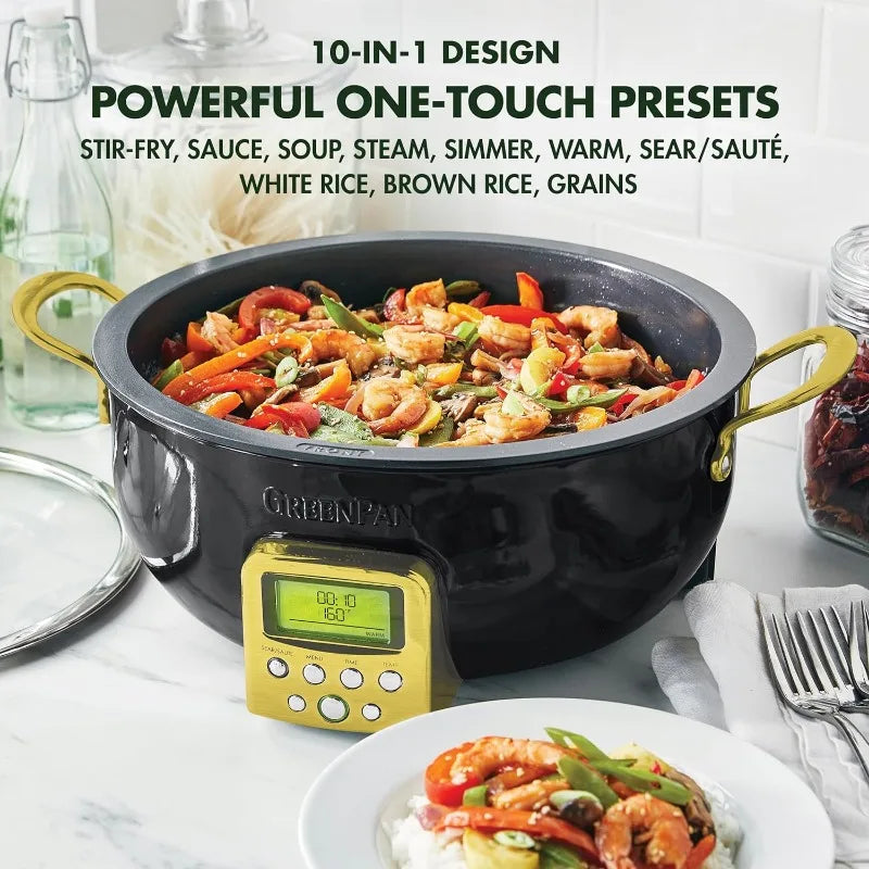 GreenPan Elite Essential Smart Electric 6QT Skillet Pot