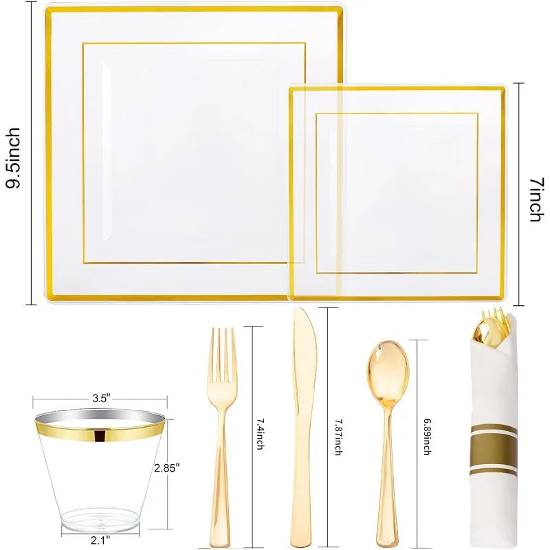 30-Guest Disposable Dinnerware Set