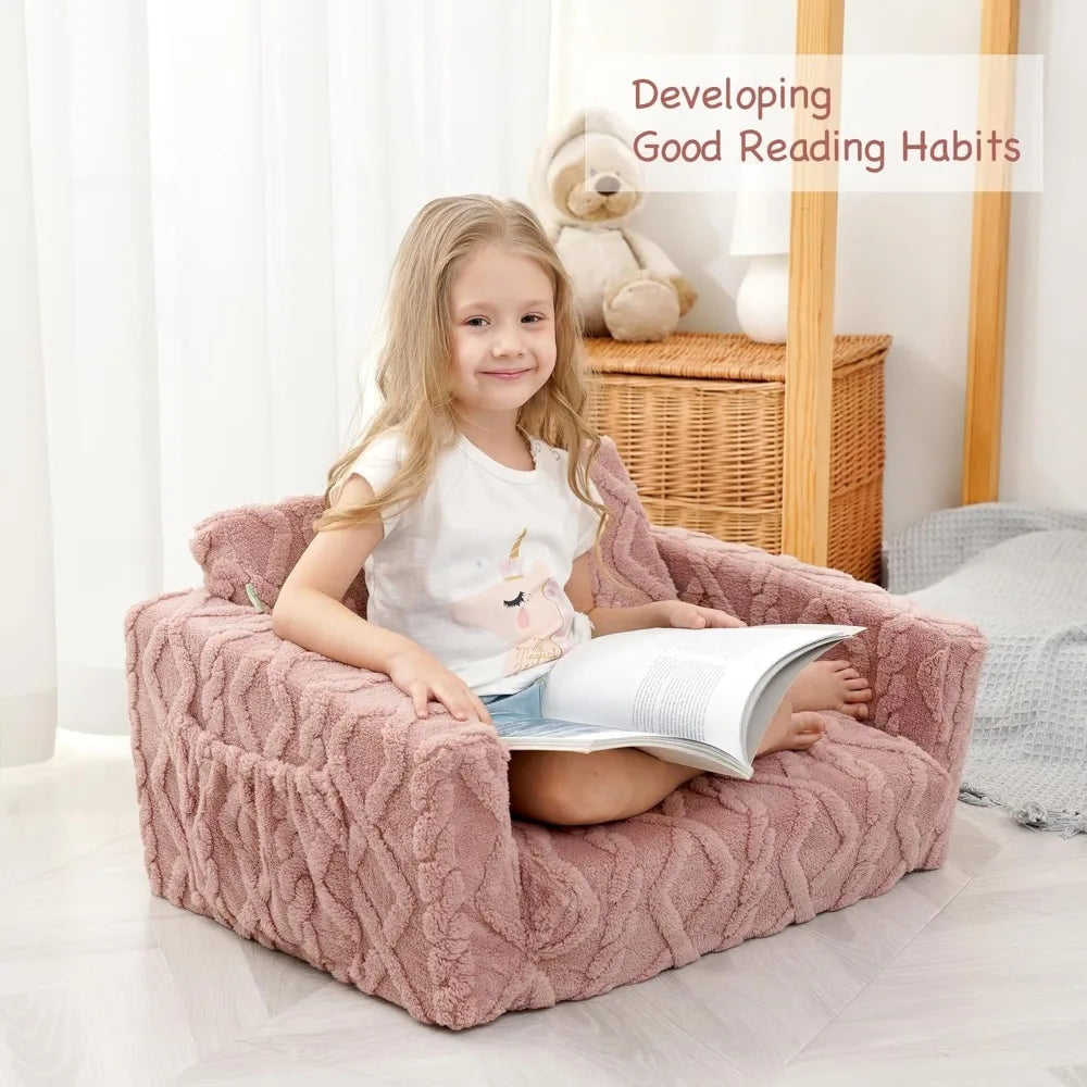 2-in-1 Flannel Fold Out Kid's Couch