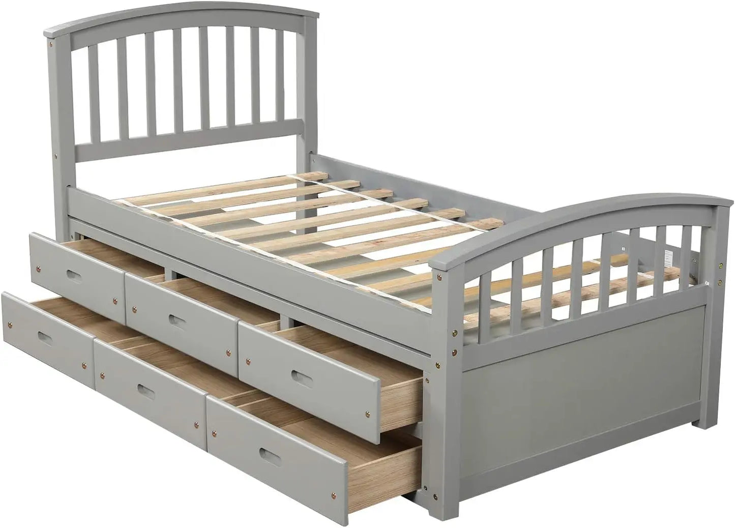 Twin Size Storage Daybed Bed Frame with 6 Drawers