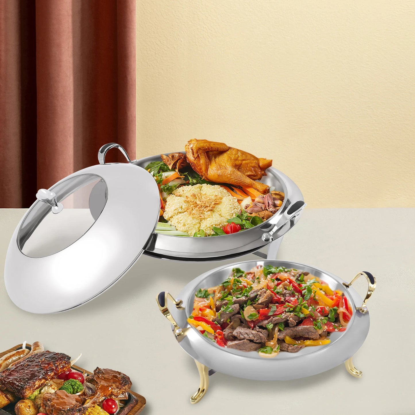 3L Stainless Steel Chafing Dish Set