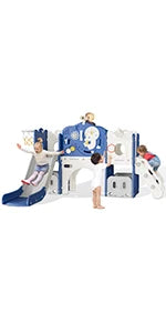 5 in 1 Toddler Slide and Swing Set