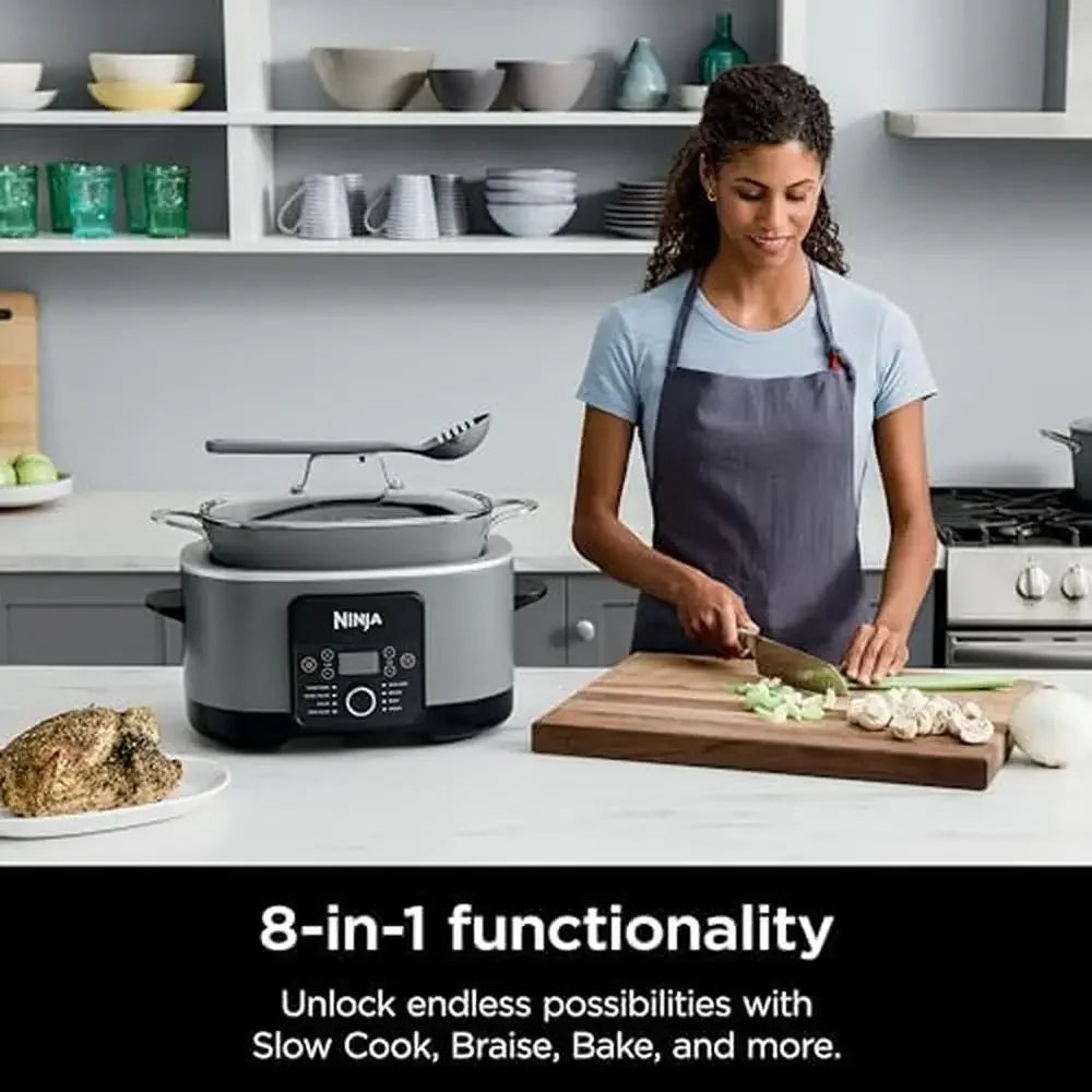 8-in-1 Ninja Foodi PossibleCooker PRO 8.5 Quart Multi-Cooker, Glass Lid Included