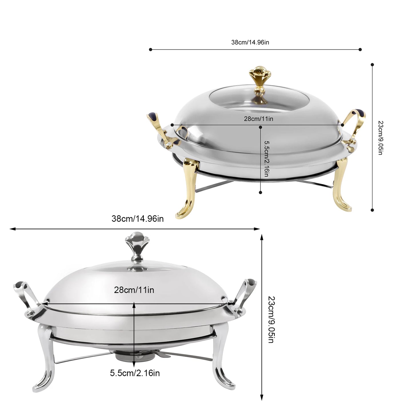 3L Stainless Steel Chafing Dish Set