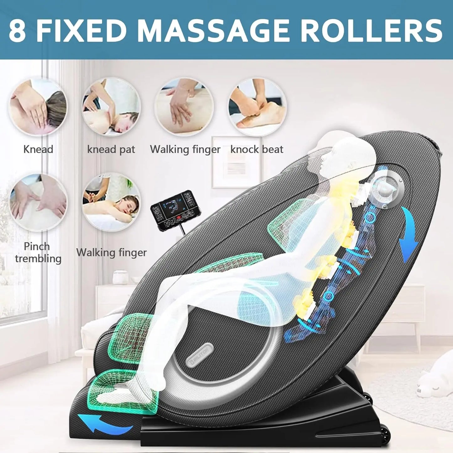 Massage Chair Recliner with Zero Gravity, Full Body Air Pressure, Easy to Use at Home