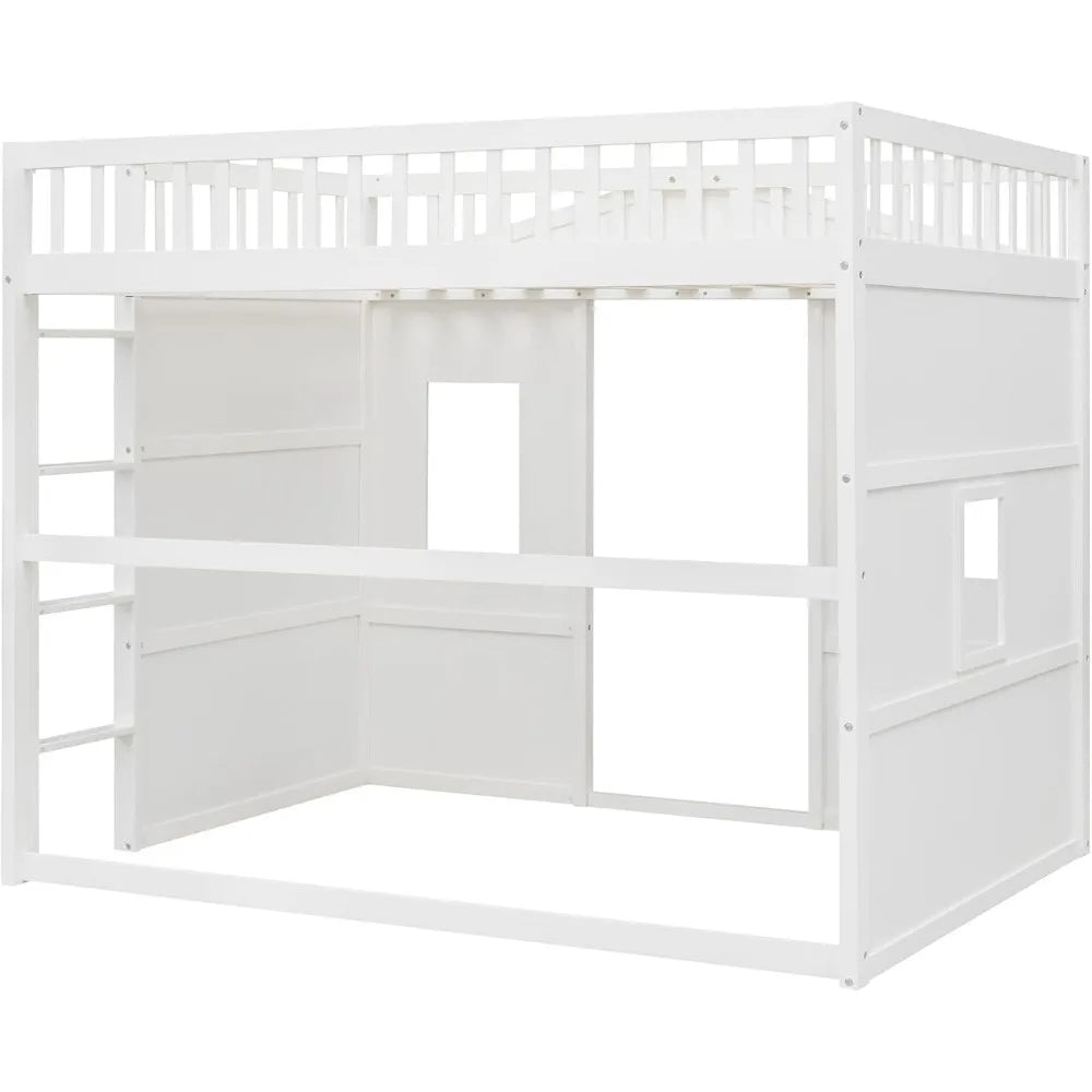 Twin Solid Wood Loft Bed Frame Playhouse