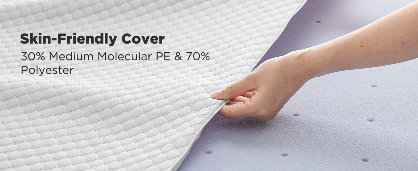 3 Inch Gel Memory Foam Mattress Topper for Pressure Relief, Full/Twin/Full/Queen/King optional