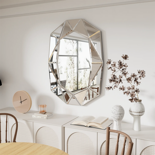 40 Inch Asymmetrical Decorative Wall Mirror