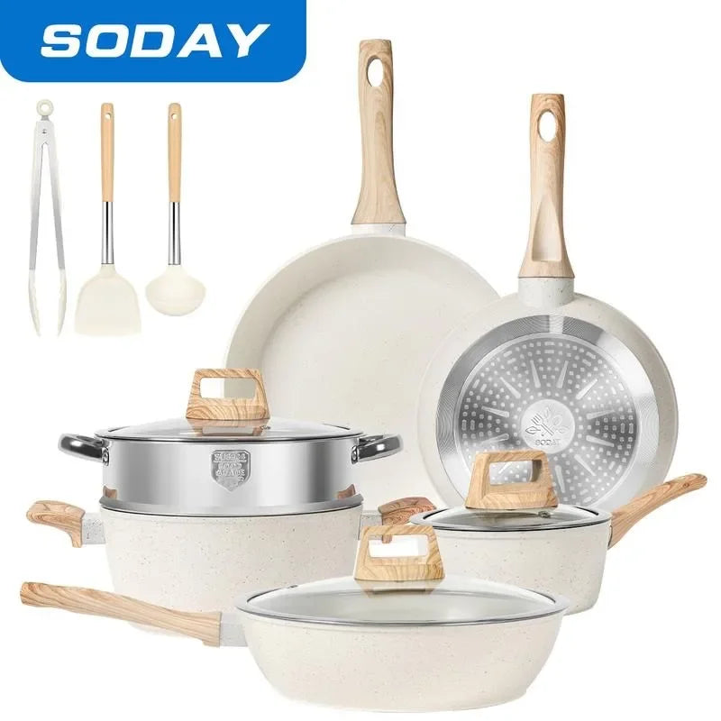 SODAY Nonstick Granite Cookware Sets I