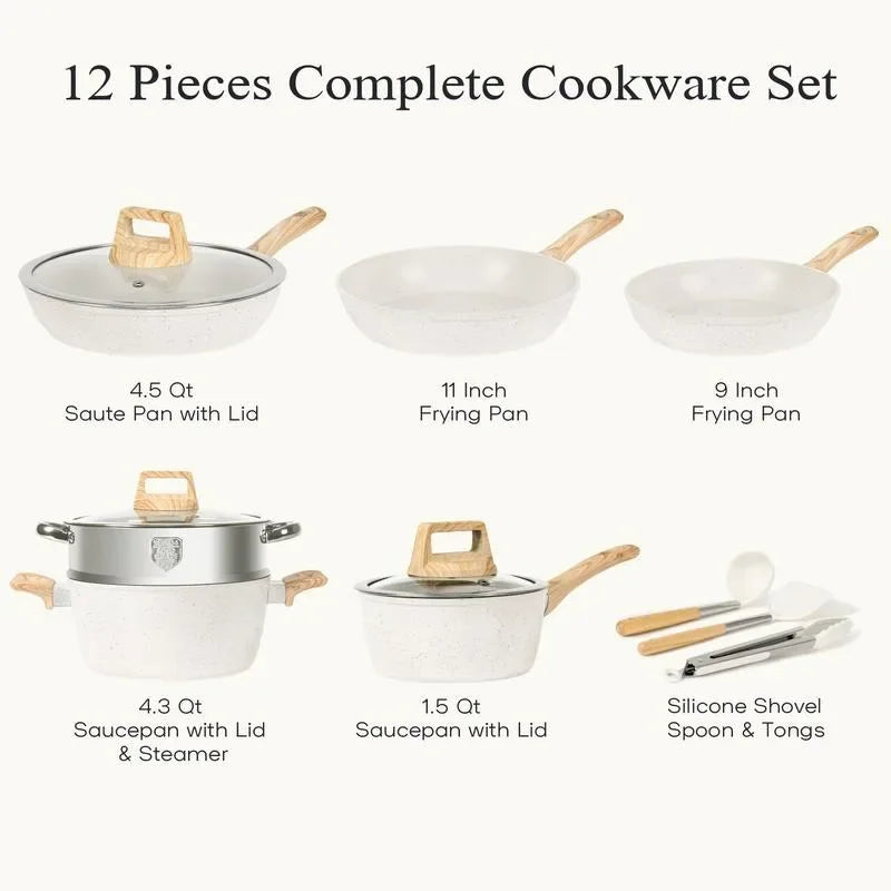 SODAY Nonstick Granite Cookware Sets I